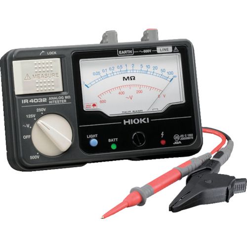 【期間限定!対象商品P2～20倍】 ＨＩＯＫＩ　アナログ絶縁抵抗計（３レンジ）　ＩＲ４０３１－１０　1台 (IR403110)