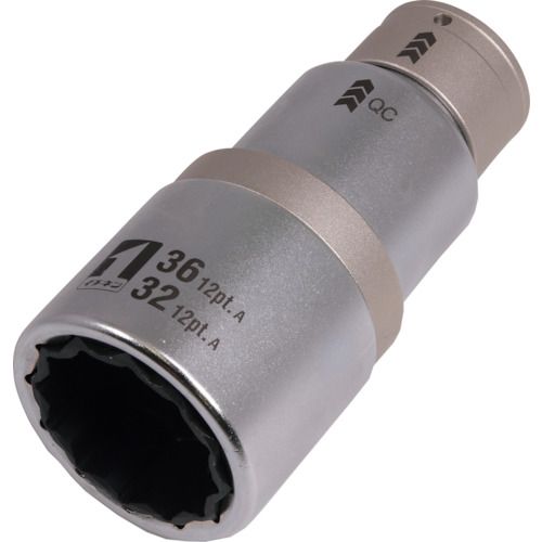 【期間限定!対象商品P2～20倍】 ＭＵＳＴＴＯＯＬ　ＱＣソケット　ダブル　３２／３６ｍｍ　１２角　ＩＭ－４Ｗ３２３６Ｉ－１２Ｋ　1個 (19849)