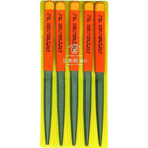 【期間限定!対象商品P2～20倍】 ツボサン　組ヤスリ　５本組　シノギ　細目　1Ｓ (SI00503)