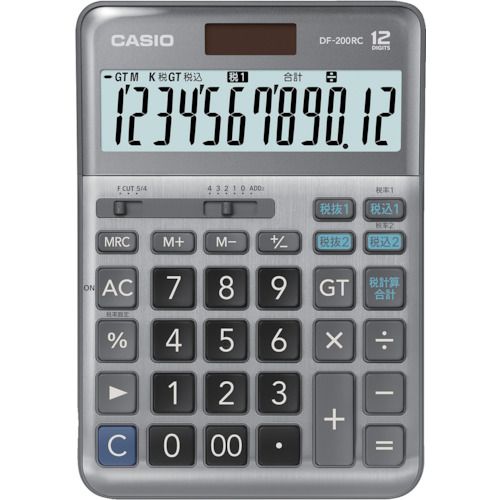 【期間限定!対象商品P2～20倍】 カシオ　軽減税率電卓（デスクタイプ）　1台 (DF200RCN)