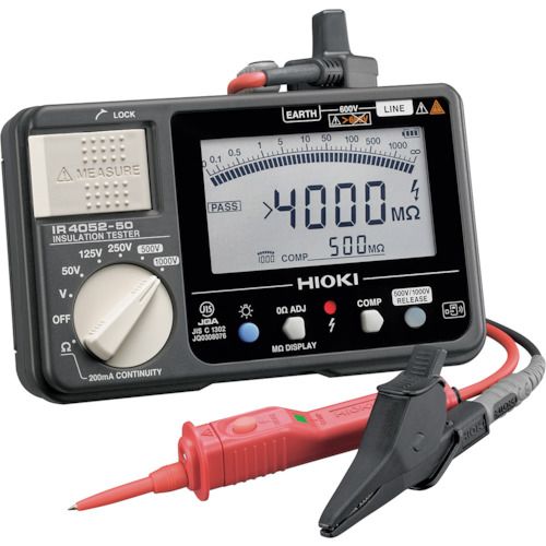 【期間限定!対象商品P2～20倍】 ＨＩＯＫＩ　絶縁抵抗計　ＩＲ４０５２－５１　1台 (IR405251)
