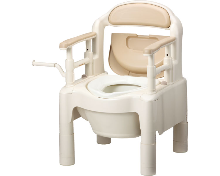 【期間限定!対象商品P2～20倍】 安寿 ポータブルトイレFX-CP “ちびくまくん” / 533-550 標準タイプ ベージュ 1台