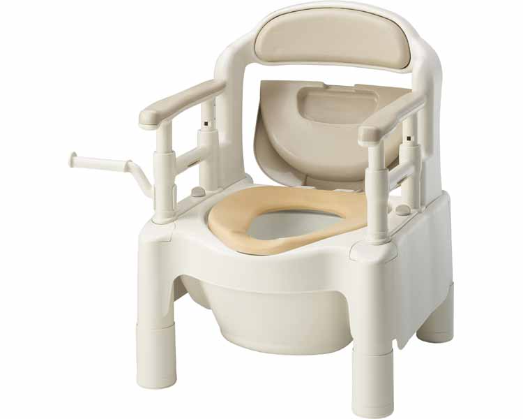 【期間限定!対象商品P2～20倍】 安寿 ポータブルトイレFX-CP “ちびくまくん” / 533-560 ソフト便座タイプ ベージュ 1台