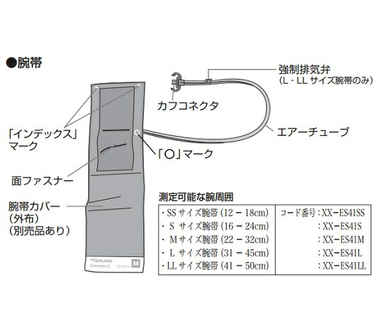【期間限定!対象商品P2～20倍】 ｴﾚﾏｰﾉ2 H56用腕帯 M XX-ES41M 1個