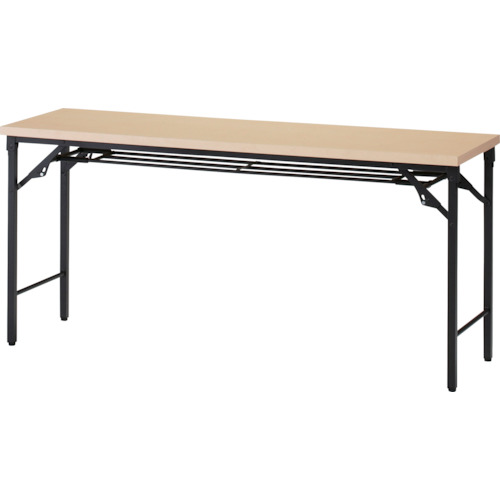 【期間限定!対象商品P2～20倍】 ＴＲＵＳＣＯ　折りたたみ会議テーブル　９００Ｘ４５０ＸＨ７００　棚板付　ナチュラル　1台 (TSTT0945C)