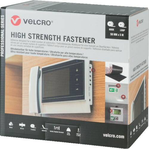 【継続期間制限事項!客体商いものP2～20倍】 Ｖｅｌｃｒｏ ＶＥＬＣＲＯ［［Ｒ上］］一緒になる磁気テープ 豪然たる係合手合い 幅５０粍×長さ５ｍ 黒 1巻 (VELPS20009) 結束バンド-クリップ・結束用具-文房具・事務用品