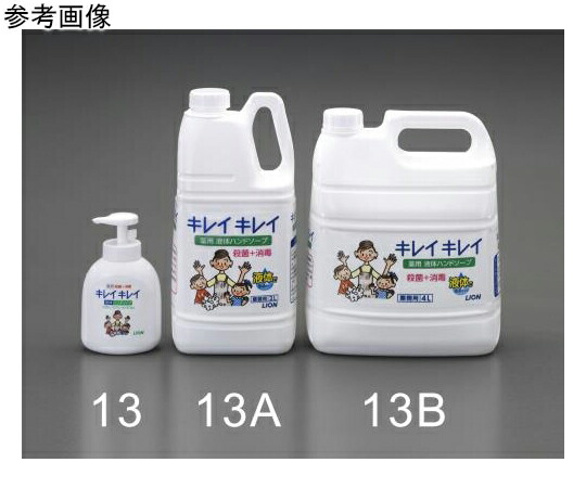 【期間限定!対象商品P2～20倍】 ﾊﾝﾄﾞｿｰﾌﾟ･薬用 4.0L EA922C-13B 1個