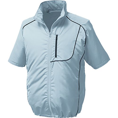 【期間限定!対象商品P2～20倍】 空調服　ポリ製半袖ウエアのみ　シルバー　５Ｌ　1着 (KU91720C06S7)