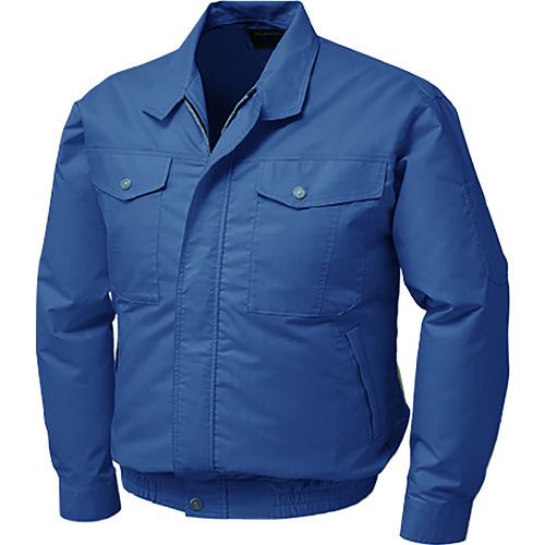【SS制限事項 38万商いもの以上10%OFF】 冷房装置服 綿・ポリ混紡制電お召しもののみ うす暗い青色 Ｌ 1着 (KU91710C14S3)