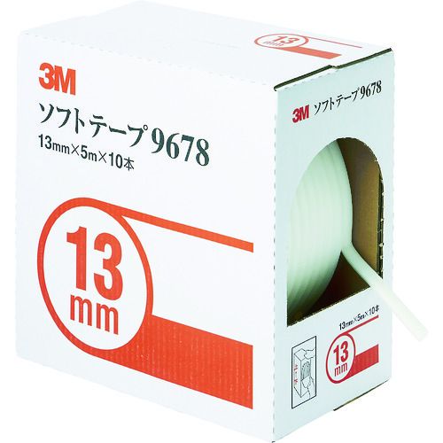 【SS制限事項 38万商いもの以上10%OFF】 ３Ｍ ホンブルグ帽磁気テープ ９６７８ １３粍径×５ｍ （１０巻入） 1箱 (9678)