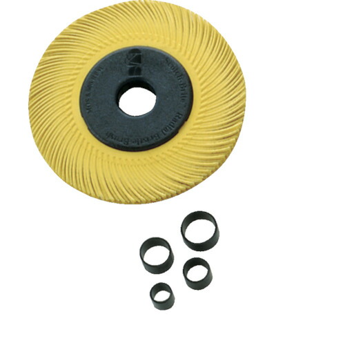 【期間限定!対象商品P2～20倍】 ３Ｍ　ラジアル・ブリッスルブラシ　＃８０相当　黄　１５２．４ｍｍ　1枚 (BRBRSHTC806)