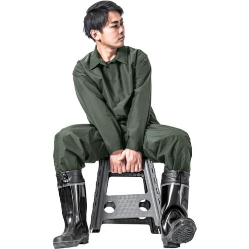 【期間限定!対象商品P2～20倍】 Ｍａｋｋｕ　きどらないレインウェアセットアップ　ダークグリーン　４Ｌ　1着 (AS4700DG4L)