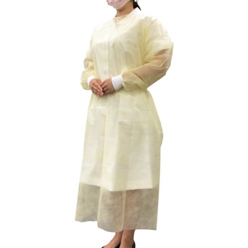 【期間限定!対象商品P2～20倍】 竹虎　フェルラックＮｏ．４０（アイソレーションガウンフリー）　イエロー　１０枚×１０袋　1箱 (076522)
