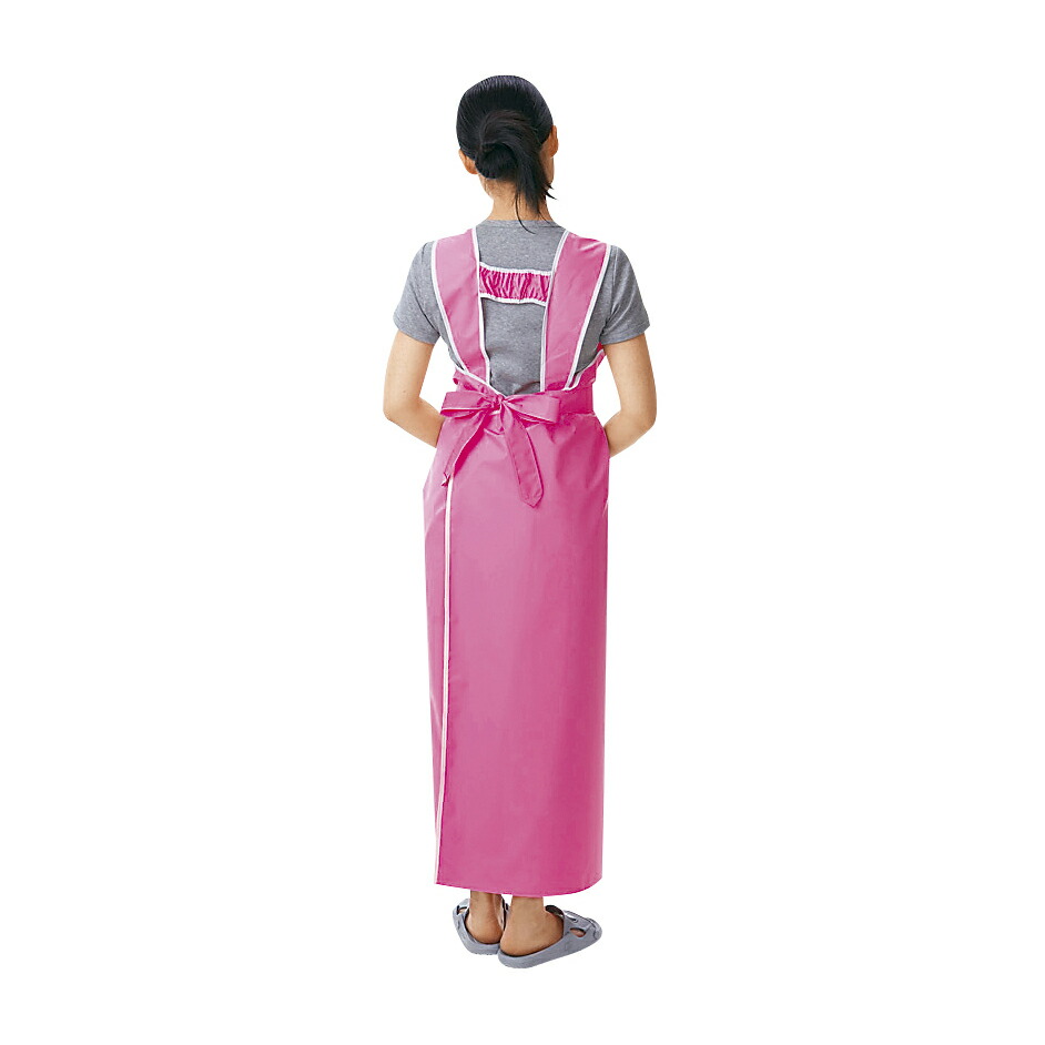 【期間限定!対象商品P2～20倍】 ハビナース 軽やか介助用エプロン（女 11249(ﾋﾟﾝｸ)ﾛﾝｸﾞ