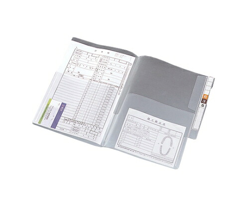 【期間限定!対象商品P2～20倍】 カルテフォルダー(フラップ付)ダブル縦型　HK2002 1箱(100枚入)