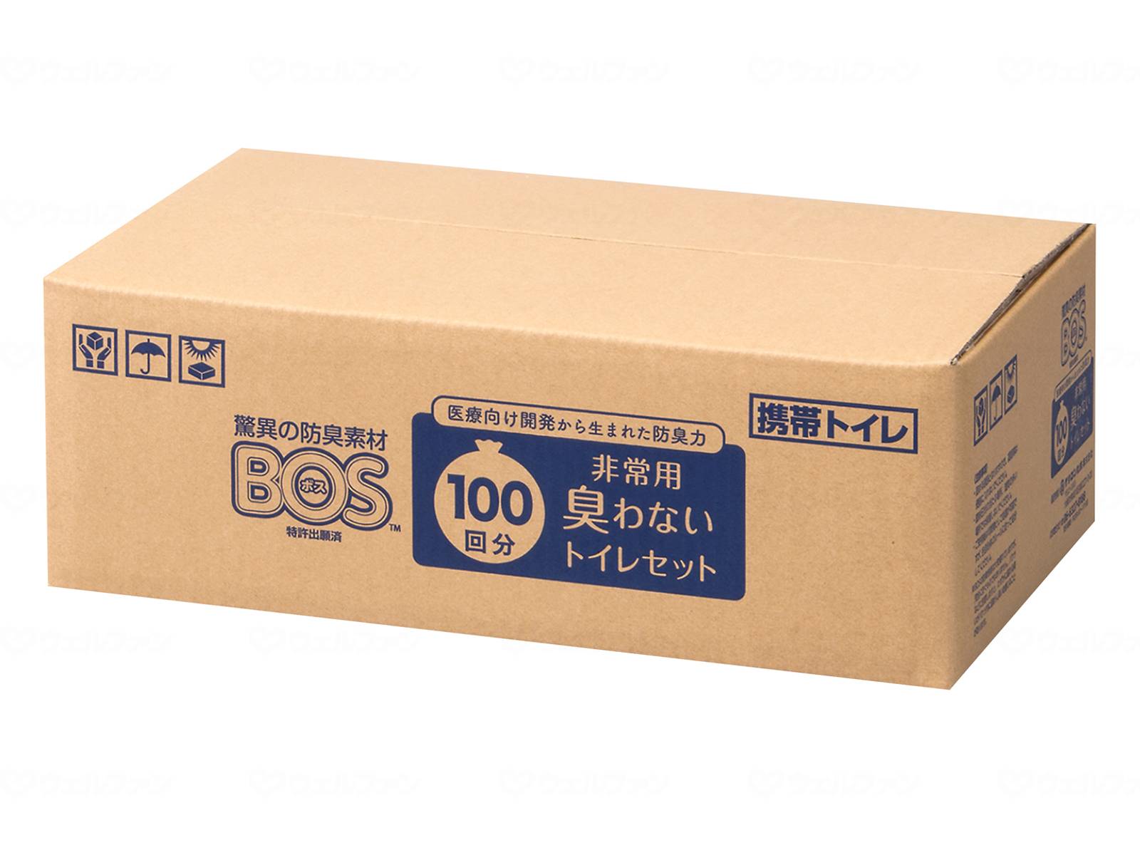 【SS押さえる 38万商いもの以上10%OFF】 クリロン化成BOS非常用臭わないﾄｲﾚｾｯﾄ ｹｰｽ 100回分