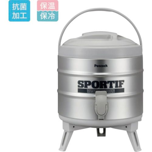 【SS制限事項 38万商いもの以上10%OFF】 ピーコック魔法瓶 ステンレス鋼GK広口手合い ６．１Ｌ しろがね色 1個 (INS60K)