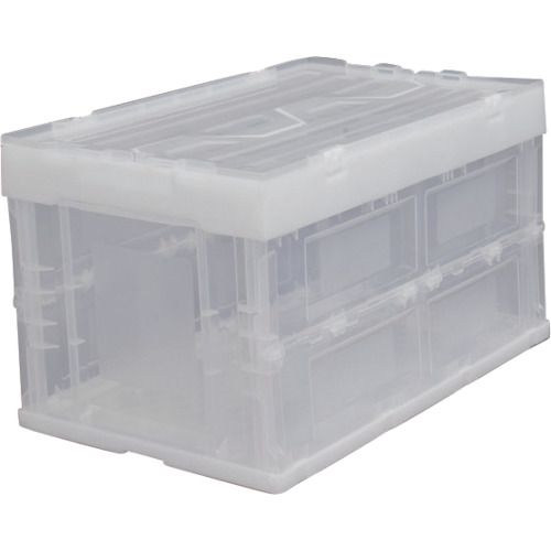 【期間限定!対象商品P2～20倍】 ＩＲＩＳ　５５６９９８　ハード折りたたみコンテナフタ一体型　ＨＤＯＨ－５０Ｌ　クリア　1個 (HDOH50LCL)