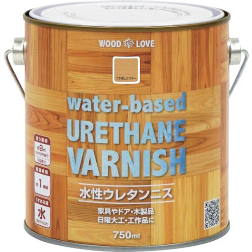 【期間限定!対象商品P2～20倍】 ニッぺ　水性ウレタンニス　７５０ｍｌ　つや消しクリヤー　３００Ｎ０２７－７５０　1缶 (4976124516757)