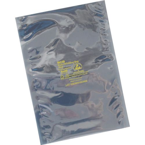 【期間限定!対象商品P2～20倍】 ＳＣＳ 静電気シールドバッグ フラットタイプ １２７Ｘ２５４ｍｍ （１００枚入） 1箱 (100510)
