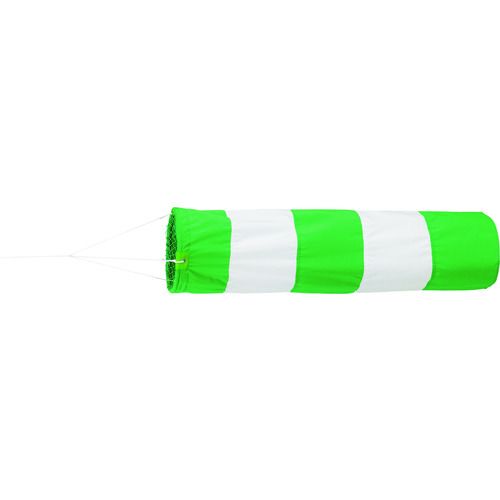 【期間限定!対象商品P2～20倍】 緑十字　安全吹き流し　緑／白　３００Φ×１２００ｍｍ　ポリエステル製　吹き流し－２　1本 (249003)