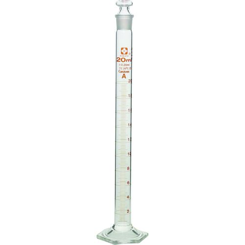 【期間限定!対象商品P2～20倍】 ＳＩＢＡＴＡ　有栓メスシリンダー　カスタムＡ　２０ｍＬ　1本 (02658020)