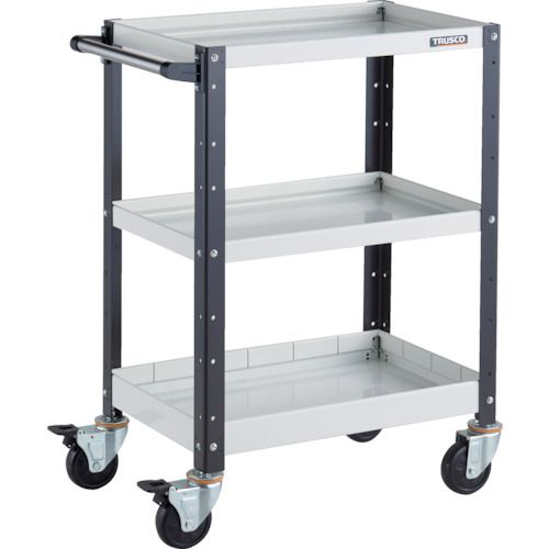 【SS押さえる 38万商いもの以上10%OFF】 ＴＲＵＳＣＯ 手道具手押し車 バーディワゴン ６００Ｘ４００ＸＨ８８０ 浅２深１段 白いこと／黒いこと 1台 (BDW963F1WBK)