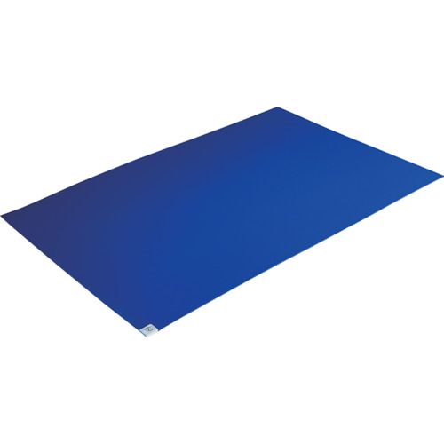 【期間限定!対象商品P2～20倍】 ＴＲＵＳＣＯ　抗菌粘着クリーンマット　６００Ｘ９００ＭＭ　ブルー　１シート　６０枚入　1シート (CMKK60906B)