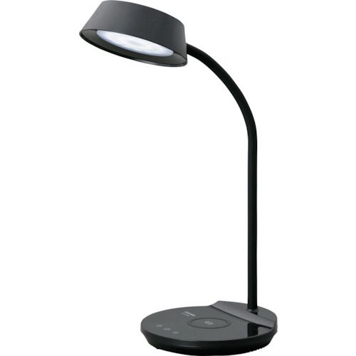 【期間限定!対象商品P2～20倍】 ＩＲＩＳ　５３７１９９　ＬＥＤデスクライト　Ｑｉ充電シリーズ　平置きタイプ　調光・調色　ブラック　1台 (LDLQFDLB)