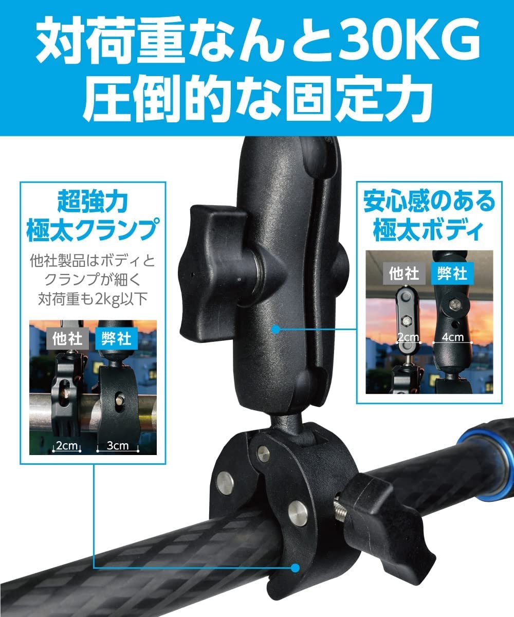 市場 ActyGo ゴープロ その他アクションカメラ対応 スーパークランプ アクセサリー GoPro