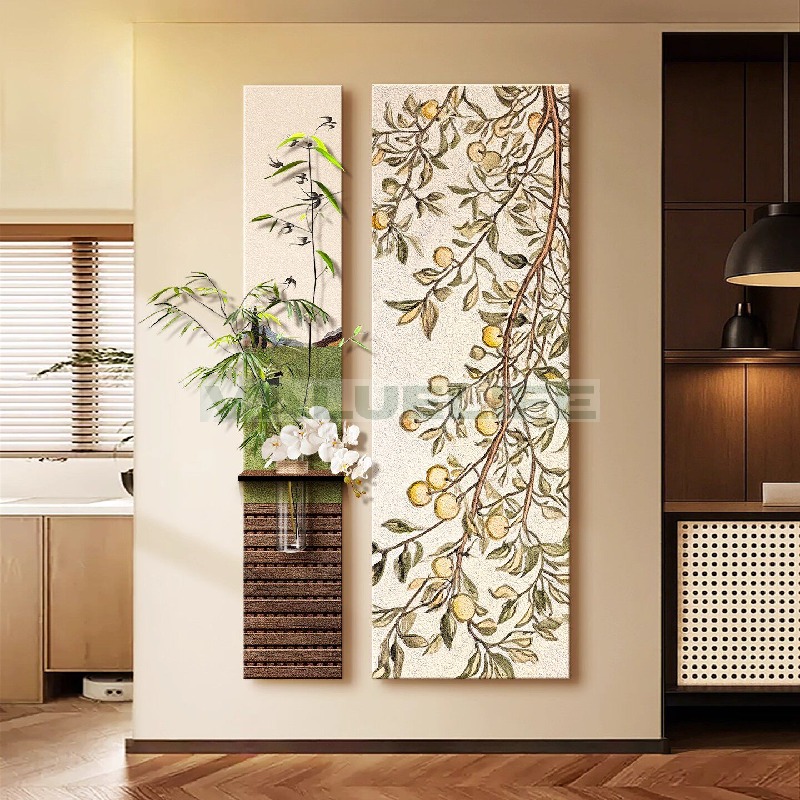 部屋の入り口用 長閑やかさ果作物 廻廊の突き当たり 部屋の入り口通った跡 かざり付ける壁画 今めかしい 室内装飾図面