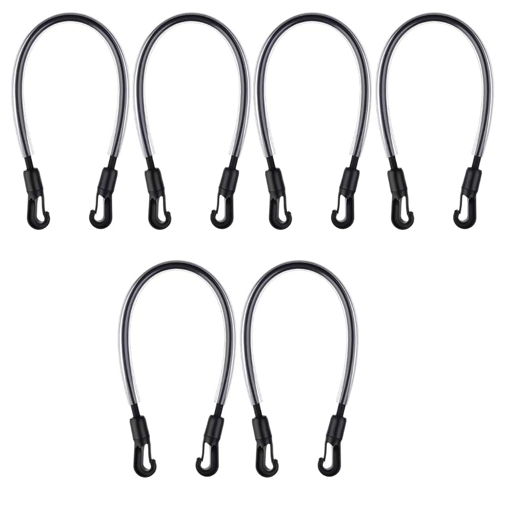 6個の馬用ブランケット脚ストラップ、伸縮性のある馬用ブランケットストラップ、エンドクリップ付き交換用、長さ調節可能 20～30インチ｜バリューライフ店
