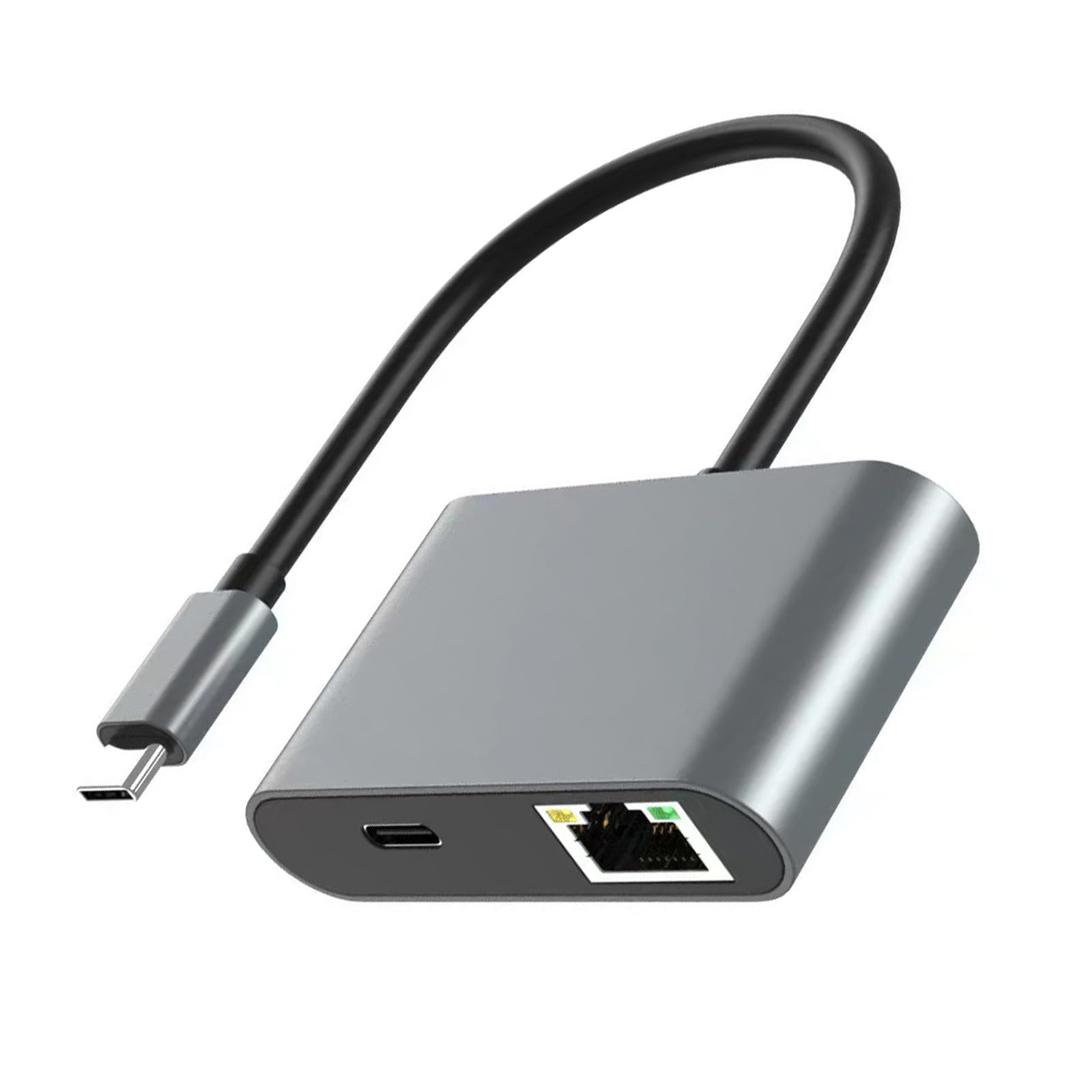 Type-C to 2.5Gbps イーサネットアダプタ PD100W 手っとり早い申し受ける相応う 軽銀アロイ製 有線 ローカルエリアネットワーク アダプタ うつり変わりアダプター