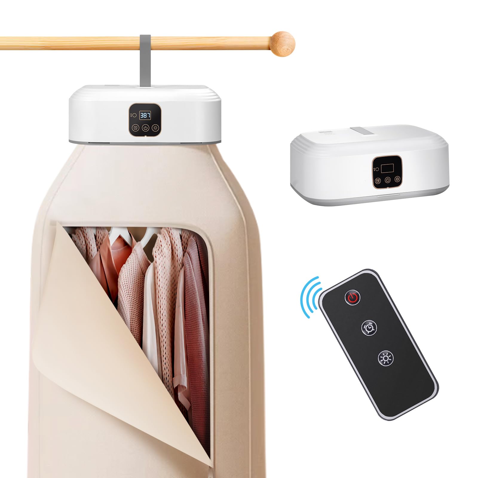 ポータブル衣類乾燥機 ミニランドリードライヤー リモコン付き 小型 コンパクト 折りたたみ式 電気乾燥機 ドライバッグ付き 旅行 RV 自宅 アパート用｜バリューライフ店 11,488円