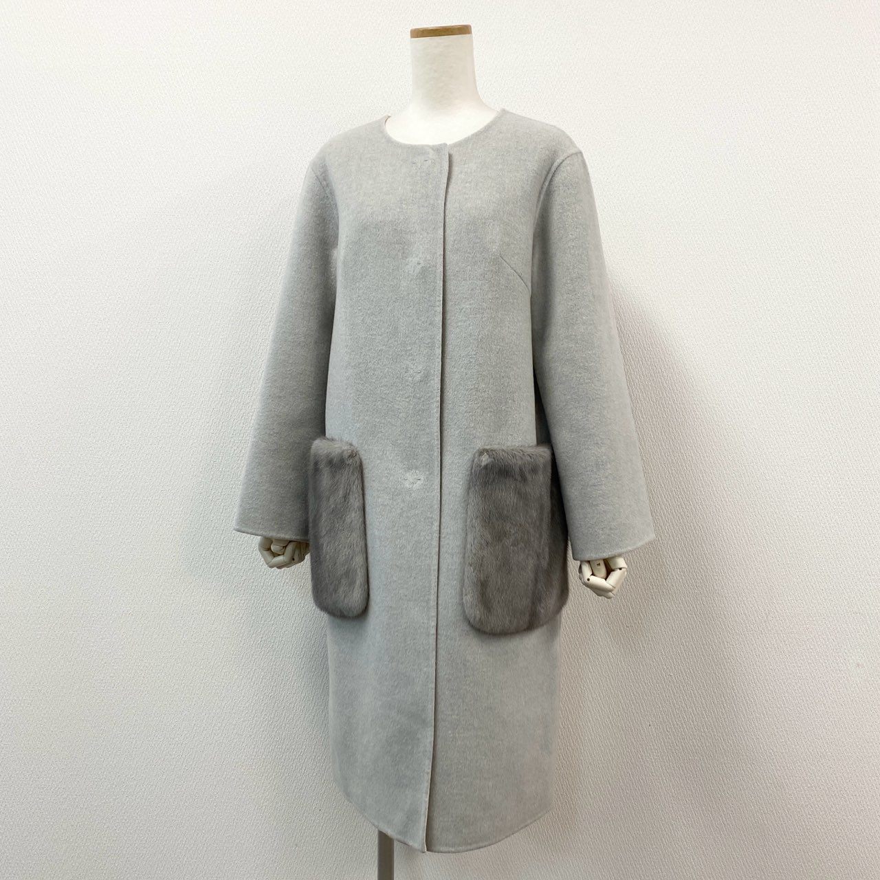 楽天市場】Rene ミンクファー付きツイードコート 【ファー