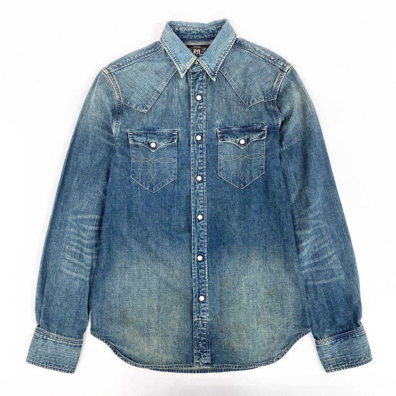 RRL インディゴ ウエスタン シャツ ネイティブ柄 ダブルアールエル RRL インディゴ ウエスタン シャツ ネイティブ柄 ダブルアール