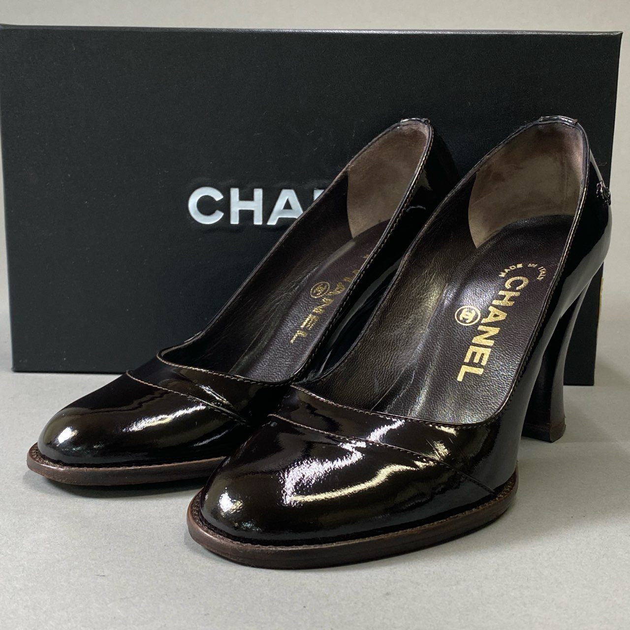 CHANEL ブラック フラットシューズ38c 中古・古着通販】CHANEL (シャネル) フラットシューズ ブラック