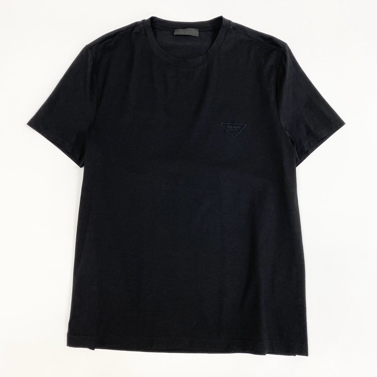 【美品】PRADA　Tシャツ 楽天市場】プラダ PRADA クルーネック半袖Tシャツ ブラック メンズ
