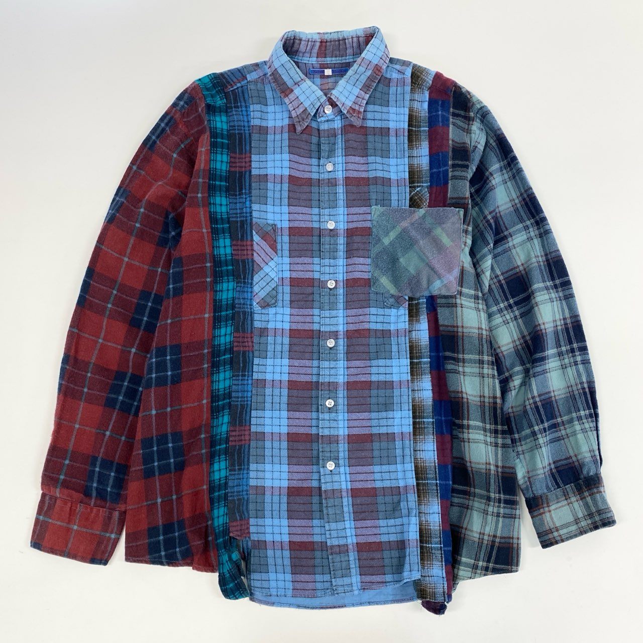 楽天市場】Rebuild by Needles ドッキング チェック シャツ S マルチ