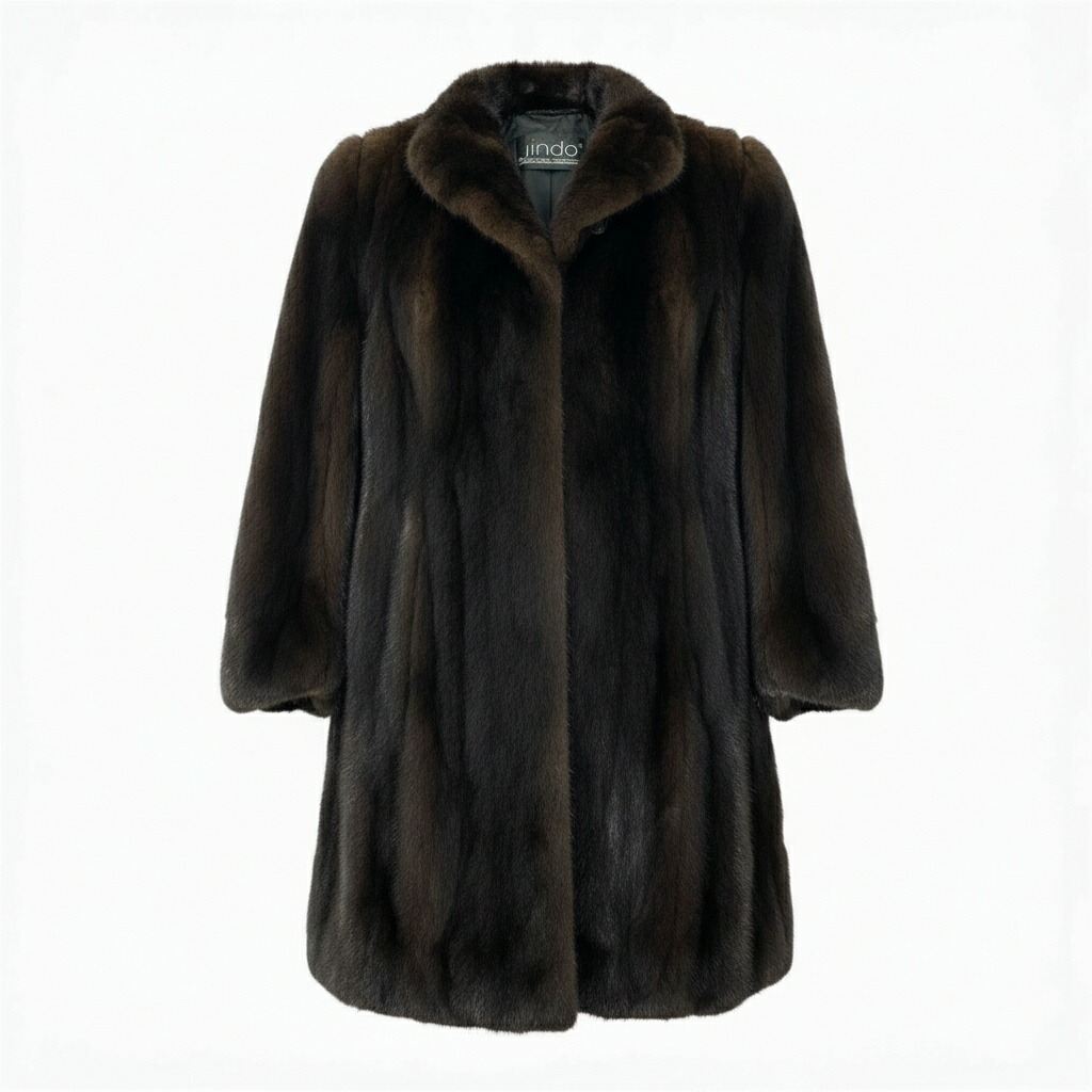 楽天市場】高級 SAGA ミンク ファー ロング コート ダークブラウン