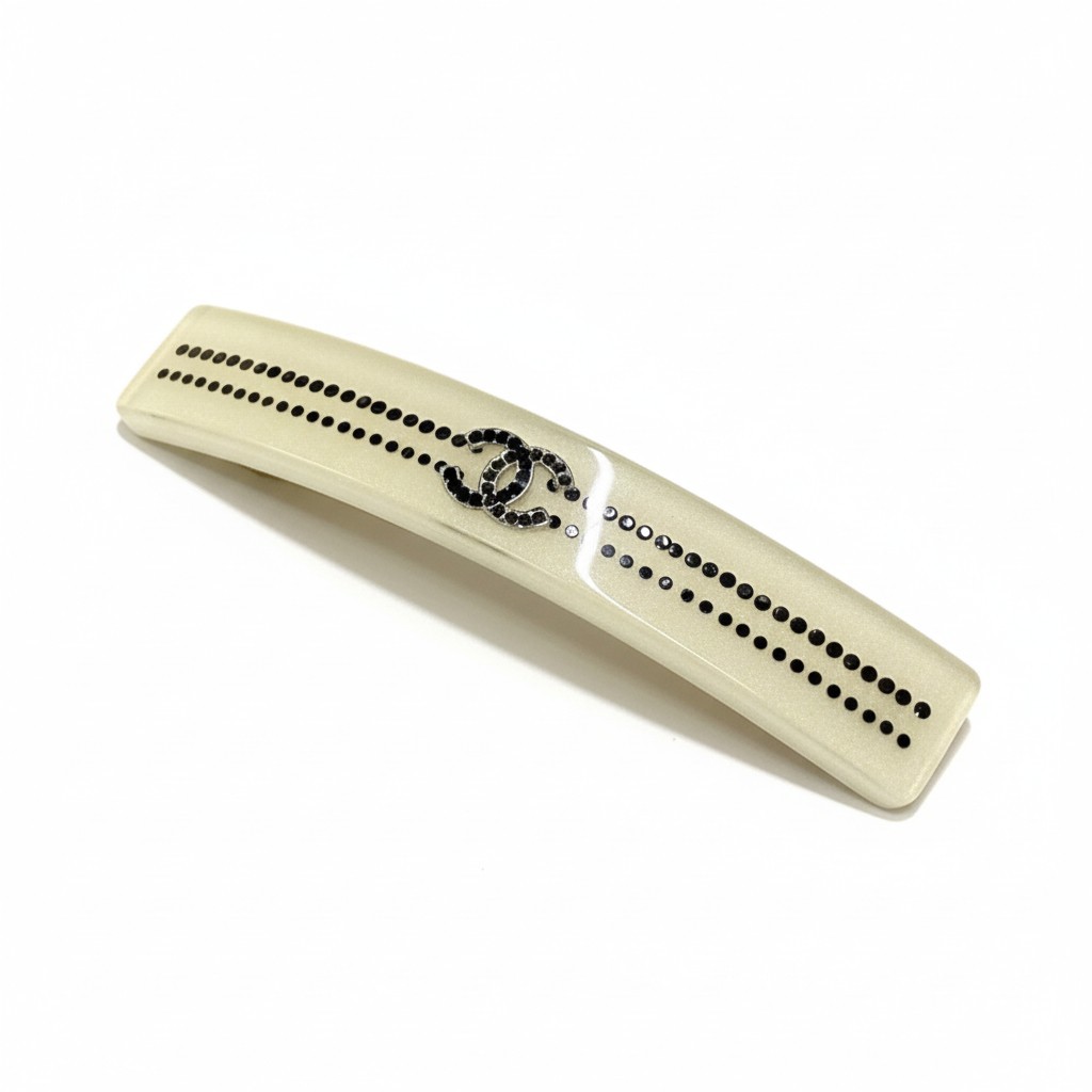 楽天市場】CHANEL シャネル ココマーク リボン バレッタ ヘアクリップ