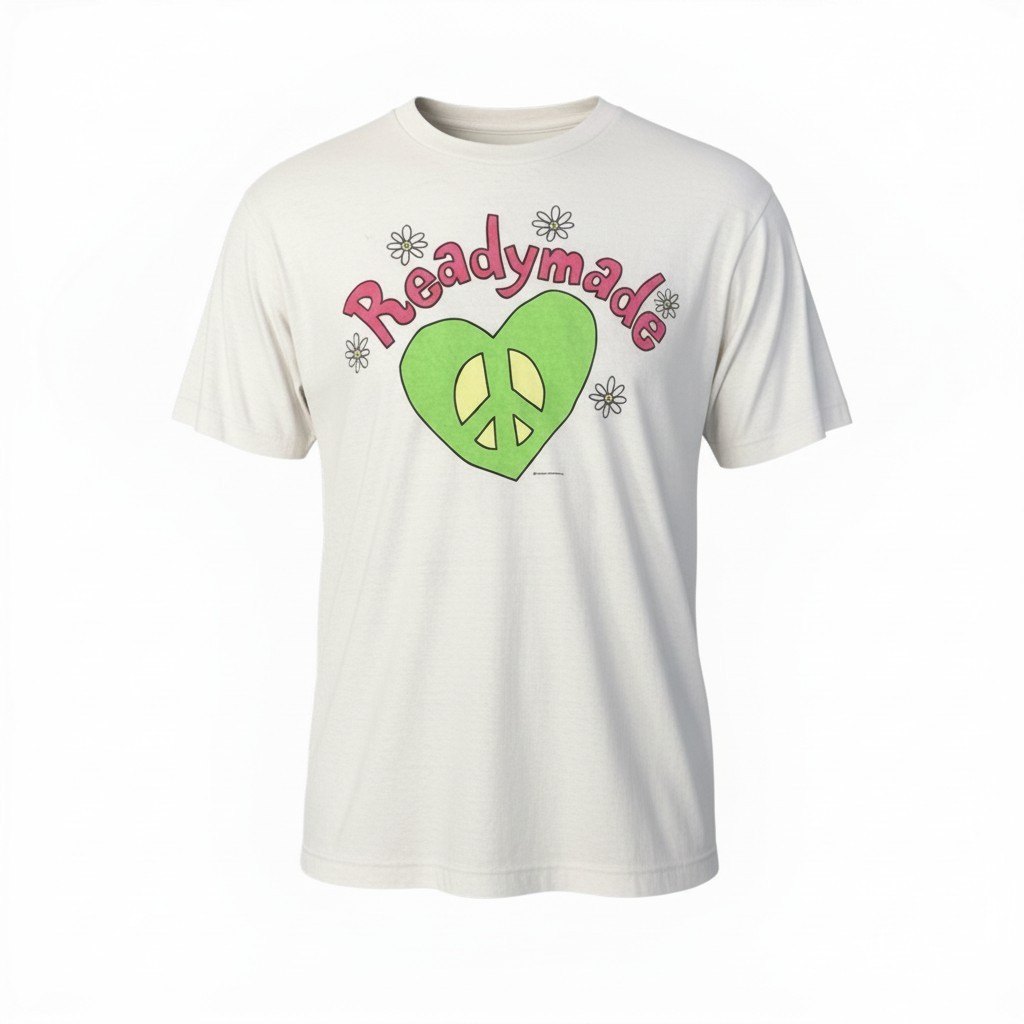 【新品庫入れ品】READYMADE 小母さんお手伝いさん 24SS THIS IS MY T グラフィックティーシャツ 半袖ティーシャツ  RM-P01-0000-073 M大きさ 象牙色 綿織物100％ メンズ o07t中古