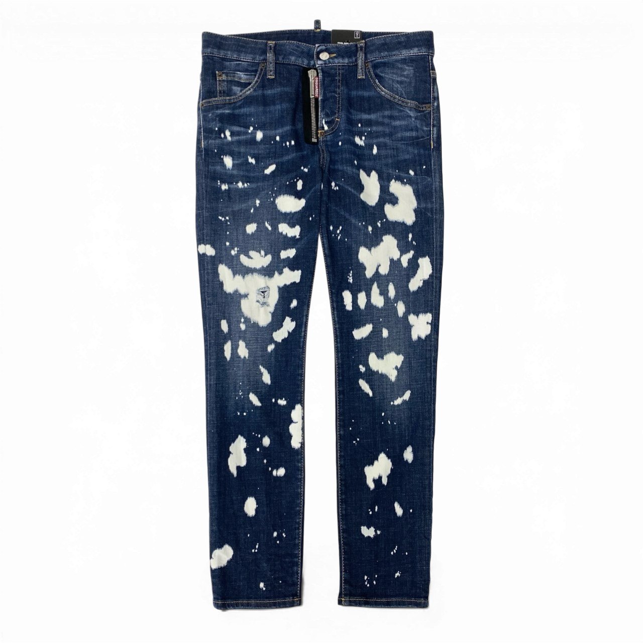 《未使用品》 DSQUARED2 ディースクエアード ブリーチダメージ加工 スキニーデニムパンツ S75LB0525 サイズ38 インディゴ COOL GIRL JEAN タグ付t18r中古｜バリューストック