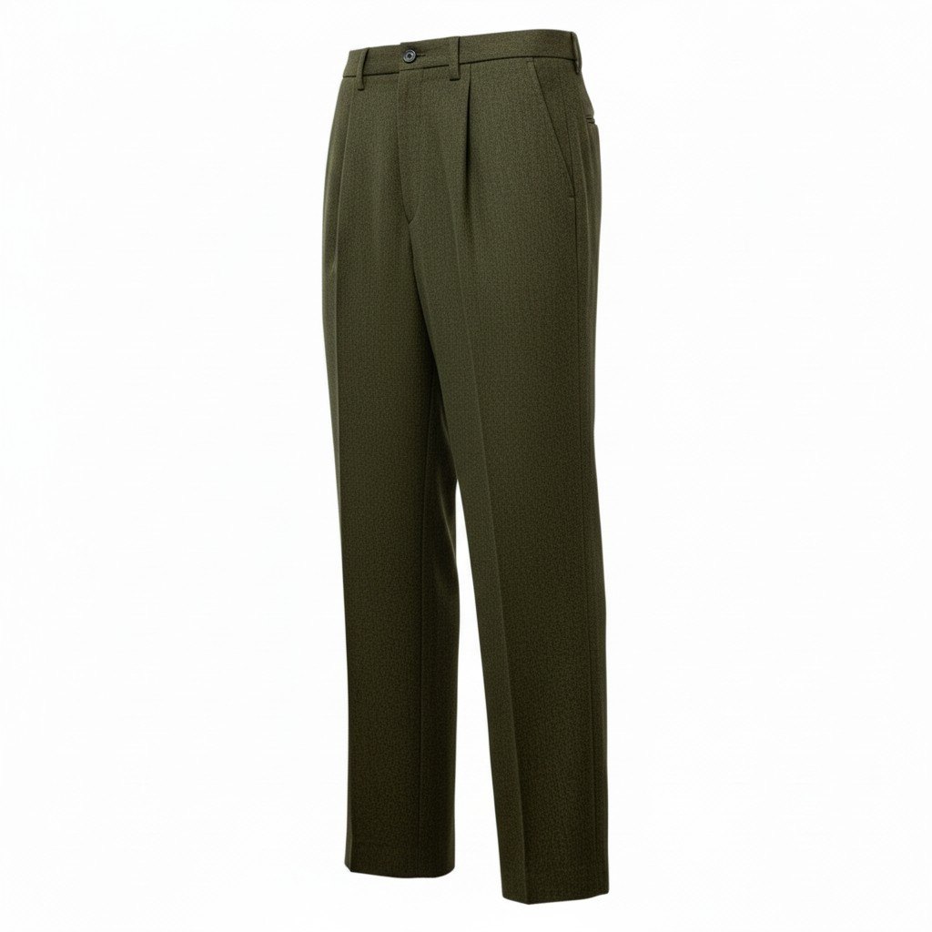 ISSEY MIYAKE MEN イッセイミヤケ メン スラックスパンツ ボトムス ME41FF080 2 グリーン ウール メンズu02t 中古