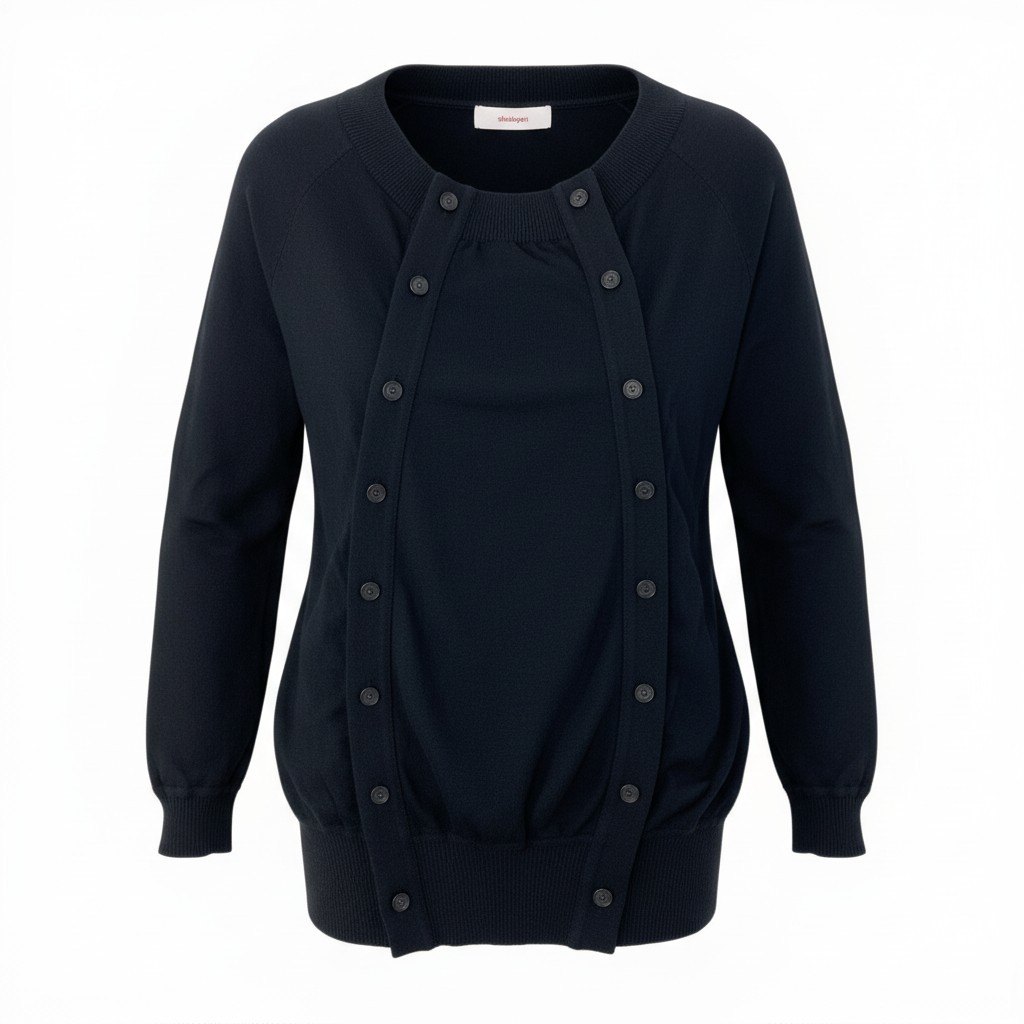 chalayan フセイン チャラヤン オフショルダーニットセーター カーディガン ボタンデザイン チップス Sサイズ ブラック レディース 女性用u02t 中古｜バリューストック