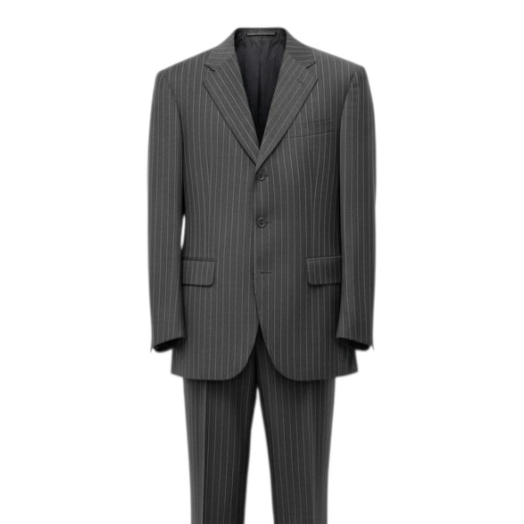 BURBERRY バーバリー セットアップ背広 テーラードジャケット 縞模様 メンズ 成人男性用 BBD42-201-08 96-86-170AB5 幽々たる薄墨色o07t 中古 スーツ-メンズファッション