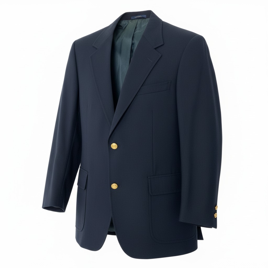 Brooks Brothers ブルックスブラザーズ テーラードジャケット 金名取り草 紺ブレ USA製 羊毛上衣 メンズ 成人男性用 黒いこと 羊毛100％u02t 中古