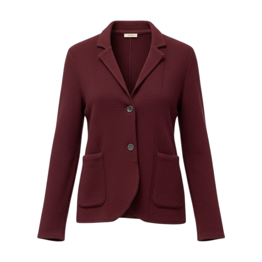 LARDINI ラルディーニ 編み物ジレー 編み物上衣 長袖 レディース 成人女性服 ぶどう酒赤いことu02t 中古