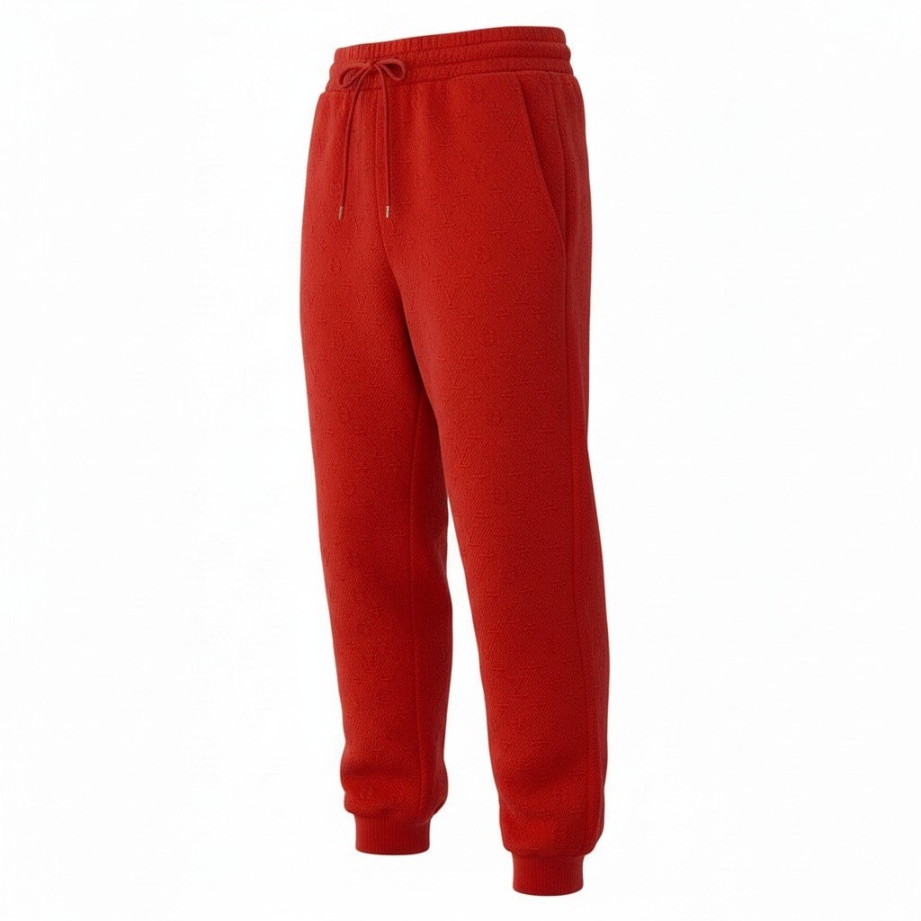 LOUIS VUITTON ルイヴィトン LV モノグラム ジョガーパンツ Monogram Joggers Pants 大きさM 赤いことt18r 中古