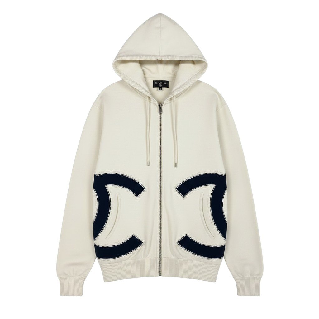 CHANEL シャネル ココマーク ダブルジップパーカー ビッグロゴ P58279K07662 サイズ36 ホワイト レディース 女性服k02i 中古|バリューストック